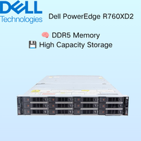 Serveur informatique haute performance Dell PowerEdge R760XD2, 16 cartes RDIMM, capacité maximale de 1,5 To pour un stockage important, serveur en rack 2U à 2 sockets R760XD2