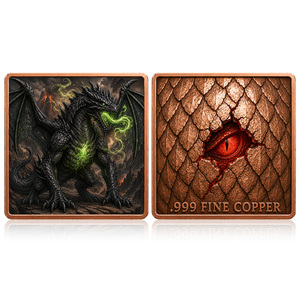 Lingotto di Rame Puro .999 da 5 Once, Lingotto da 10 Once con <span class=keywords><strong>Creature</strong></span> Mitologiche Flameanti, Lingotto di Rame da Collezione per Regalo - Product Image 5