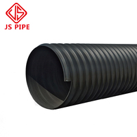 Tuyau de drainage en PE corrugé à double paroi HDPE SN4 SN8 SN16 18 pouces, tuyau de drainage en plastique HDPE