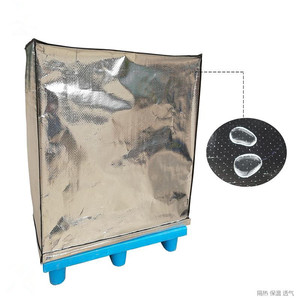 <span class=keywords><strong>Couverture</strong></span> de papier bulle imperméable à l'eau double face en aluminium réfléchissant thermiquement couvercle de palette isolant à bulles pour le stockage à froid - Product Image 2