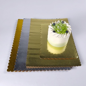 Base à gâteau ondulée SunShine imperméable et résistante à l'huile, dorée et argentée - Product Image 3