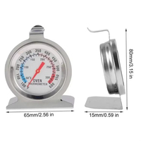 Termometer Oven Aman dari Baja Tahan Karat 50 300 ° Alat Dapur Pengukur Suhu Daging Makanan Tipe C Mini Dial Stand Up