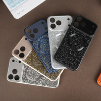 Étui JOYPORODO B431 avec technologie incrustée de diamants, étui rigide en PC antichoc pour iPhone 13 14 15 16 17 Pro Max, étui magnétique antichoc