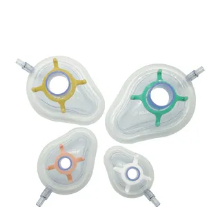 Горячая распродажа, дышащая ПВХ прозрачная воздушная подушка, медицинская анестезиологическая маска для лица с клапаном для анестезии