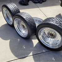 Velg Kawat Baja 18 Inci Desain Multi Spoke Baru Tahan Lama Kekuatan Tinggi untuk Mobil Klasik