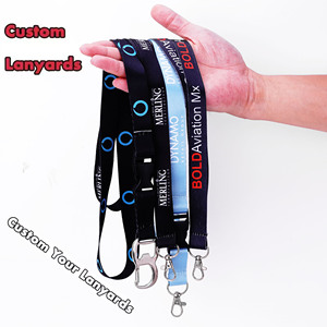 High Quality Custom <b>Polyester</b> <b>Lanyard</b> with ID Card Keychain Set Silk Screen Printing New Manufacturer Promotional Item - Product Image 6