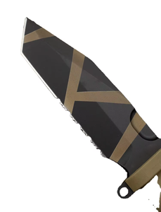 Cuchillo Táctico de Supervivencia ER Fulcrum, Hoja de Acero Inoxidable de Alta Calidad, Punta de Gota, Funda de Goma, Cuchillo de Caza, Personalizable OEM - Product Image 4