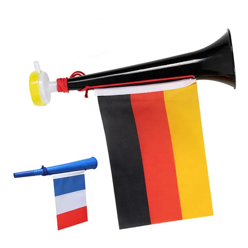 2023 Fußball Fußball-Team jubel Custom Mini Deutschland Posaune Fahne Fans Pfeifen Horn mit Länderflagge