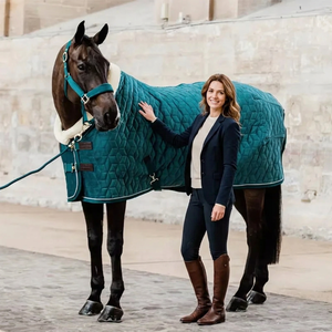 Manta de Lujo Rosa para Caballo, con Cuello Alto, Forro Polar, Nailon Impermeable, Ligera, para Doma, Uso en Invierno, Exterior, Talla Grande - Product Image 3