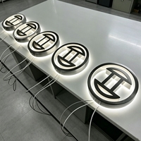 Letras Luminosas LED de Resina para Exteriores, Letras Iluminadas LED de Acero Inoxidable Cepillado, Logotipo Comercial Personalizado LED para Centros Comerciales y Talleres Automotrices
