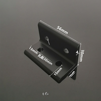 Connecteurs d'angle en L noirs BOSS 2020 2040 3030 3060 4040 4080 en aluminium pour profilés métalliques CNC