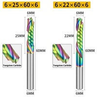 Fraise à compression à une dent en carbure HRC60, tige 1/8 1/4, fraise à spirale à compression haut-bas à une dent