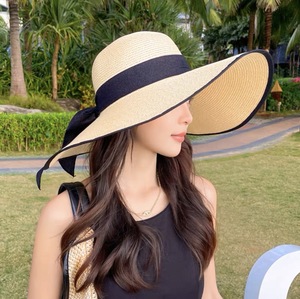 Phụ nữ ngoài trời của <span class=keywords><strong>Floppy</strong></span> Raffia rơm Sun <span class=keywords><strong>hat</strong></span> UPF 50 + bảo vệ bán buôn giá rẻ Phụ nữ dệt Giấy Bãi biển cap du lịch thể thao giản dị - Product Image 2