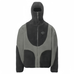 Veste matelassée unisexe à logo personnalisé Sweat à capuche d'hiver à col montant et fermeture éclair Masque de manteau épissé coupe ample - Product Image 1