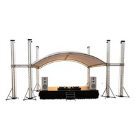 Structure de scène portable en aluminium pour concerts, conception ODM/OEM, installation extérieure, pour DJ et spectacles