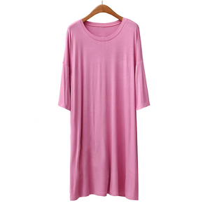 Custom Women Pajamas Recyclable Fabric Super Soft Sleepwear Bamboo Model Material <strong>Sleep</strong> <strong>Tee</strong> - Product Image 6