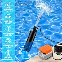 Pompe à eau submersible sans fil pour batterie Dewalt 20V MAX, pompe de transfert portable 635GPH pour jardin, étang, camping