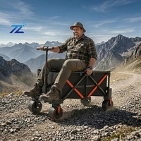 Wiseld Ruiyou Chariot de camping électrique GT3-4WD pour l'extérieur, avec moteur 3000W, pliable, pour pique-nique, camping et transport