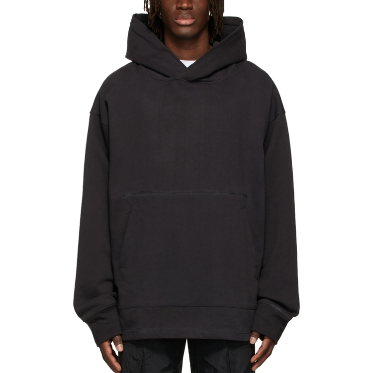 plain black hoodie