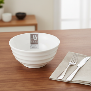 Bol de soupe de riz en mélamine blanche, vente en gros - Product Image 3