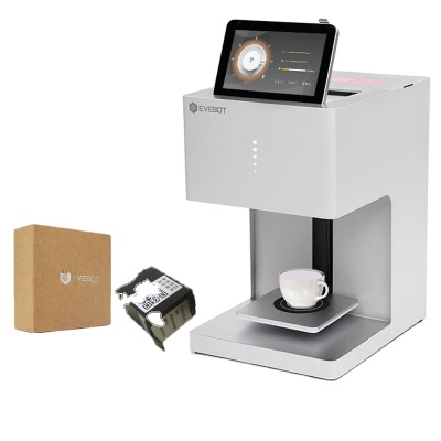 Оригинальный заводской принтер EVEBOT для кофе, пива, молока, чая, пищевых продуктов, монохромный съедобный чернильный картридж, три цвета на выбор