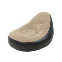 Fauteuil gonflable en PVC floqué, confortable, pliable et léger, idéal pour chambre et camping en extérieur – Vente directe usine OEM
