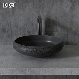 Artículos sanitarios de alta calidad Fabricantes de China Lavabo italiano <span class=keywords><strong>Encimera</strong></span> superior ovalada Lavabo de superficie sólida Lavabo de baño de hotel - Product Image 3