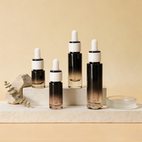 Flacon compte-gouttes en verre dégradé personnalisé 5ml 10ml 15ml 20ml, flacon vide pour sérum, soin de la peau, huile essentielle, avec compte-gouttes