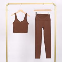 Ensemble SUHE BS-1656 pour femmes, grande taille, respirant, léger, col en V, taille haute, extensible dans quatre directions, séchage rapide, en spandex/nylon
