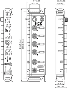 โมดูล IO-Link SICK Sig200-0A0412200 4 พอร์ต I/O 10-30VDC IP67 -40~55°C พร้อมเซิร์ฟเวอร์ในตัว สำหรับอุตสาหกรรม มีสินค้าในสต็อก - Product Image 2