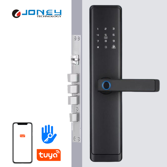 Intelligent Digital Lock Electronic Password Card Door Lock Biometric WIFI Fingerprint Smart Lock TTLOCK/Tuya App Phone Control