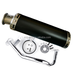 Глушитель выхлопной трубы KTD GY6, серебристый глушитель для скутера, мопеда, мотоцикла, 50 куб. См - Product Image 6