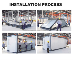 <span class=keywords><strong>Casa</strong></span> contenedor plegable, portátil, expandible, de lujo, de acero ligero prefabricado, a precio de fábrica - Product Image 6