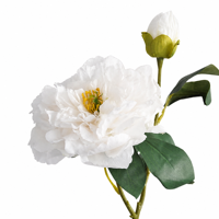 Bunga Peony Sutra Buatan dengan Pinggiran Terbakar Gaya Eropa Dekorasi Rumah Vintage Rangkaian Bunga Palsu untuk Hotel