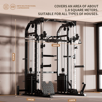 Machine Smith multifonctionnelle pour la salle de sport à domicile, entraîneur de force complet tout-en-un pour les exercices de soulevé de bras et de squat