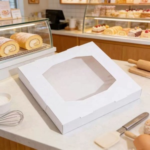 Caja de Regalo Personalizada para Pastel de Nueces y Miel, Caja para Pastelería, Caja Desechable para Postres y Alimentos, Cajas de Papel para Tartas y Pasteles con Doble Cierre Seguro - Product Image 1