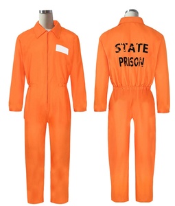 Disfraz de Halloween para Adultos, Uniforme de Prisionero Naranja con Accesorios, Traje de Fantasía para Fiesta de Disfraces - Product Image 3