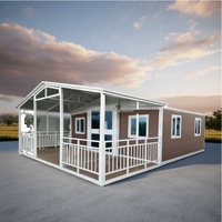 Boîte Boxable Maisons Complètes 2 Chambres Double Étage Préfabriqué Extensible Pliant Pliable Conteneur Maison