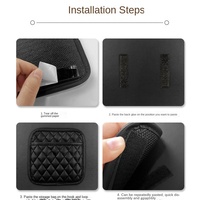 Sac de rangement et boîte organisatrice en cuir adhésif pour voiture avec support de téléphone pour les interstices des sièges - Accessoires pour voiture