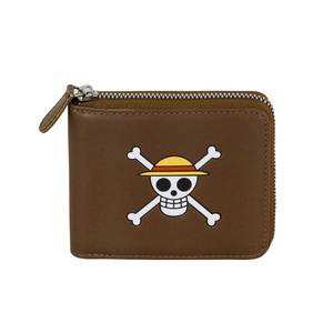 Portefeuille One Piece pour homme avec fermeture éclair et motif tête de mort - Product Image 2