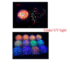 Fibres de sécurité UV tricolores invisibles en polyester, mélange vert, rouge, bleu, matières premières pour la fabrication de papier anti-contrefaçon - Product Image 1