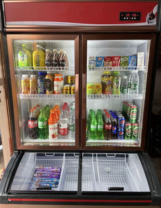 Congélateur-<span class=keywords><strong>réfrigérateur</strong></span> vertical à double température avec porte en verre |   <span class=keywords><strong>Réfrigérateur</strong></span> Vitrine pour Boissons, Fruits, Légumes et Glaces - Product Image 4