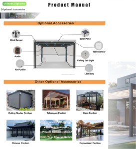 Système bioclimatique à commande électrique à distance avec persiennes étanches pour maison intelligente et vie en plein air - Product Image 4