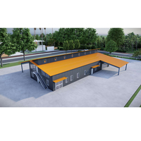 Structure en acier préfabriquée, bâtiment métallique de hall d'entrepôt à faible coût