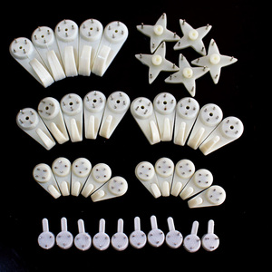 Ganchos para uñas sin costuras, soportes de pared de plástico con forma de estrella para estudio fotográfico, decoración de boda, 4 Uds., color blanco - Product Image 3