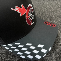 Gorra Trucker de 5 Paneles con Logotipo Bordado Personalizado de Alta Calidad, Sin Cables, Bordado Continuo, Parche Tejido Personalizado, Gorra de Malla