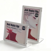 Support de Présentation de Table en Acrylique Magnétique Pliable Transparent de Qualité Supérieure (OEM Usine) – Formats A4, A5, A6 – Porte-Cartes de Table