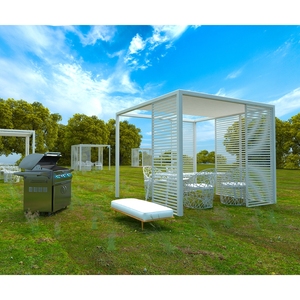 Sân Vườn Nhôm Ngoài Trời Pergola Lowes Với Mái Hiên Tốt Nhất <span class=keywords><strong>Aldi</strong></span> Nhỏ Sunrooms Gazebos Pergolas S Living Grill <span class=keywords><strong>Gazebo</strong></span> - Product Image 6