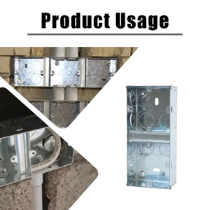 Hộp Công Tắc Gắn Tường <span class=keywords><strong>2</strong></span> <span class=keywords><strong>Gang</strong></span> Ổ Cắm Hộp Kim Loại - Product Image 4