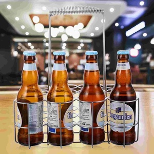 Étagère à bière, organisateur de bouteilles, boîte de rangement, panier de transport, étagère <span class=keywords><strong>en</strong></span> métal, porte-bouteilles d'eau, sac à main - Product Image 3